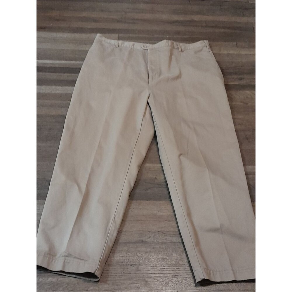 Vtg Y2K Tommy Hilfiger Mens Chino Pants Wide Leg 42x32 Baggy Tan
